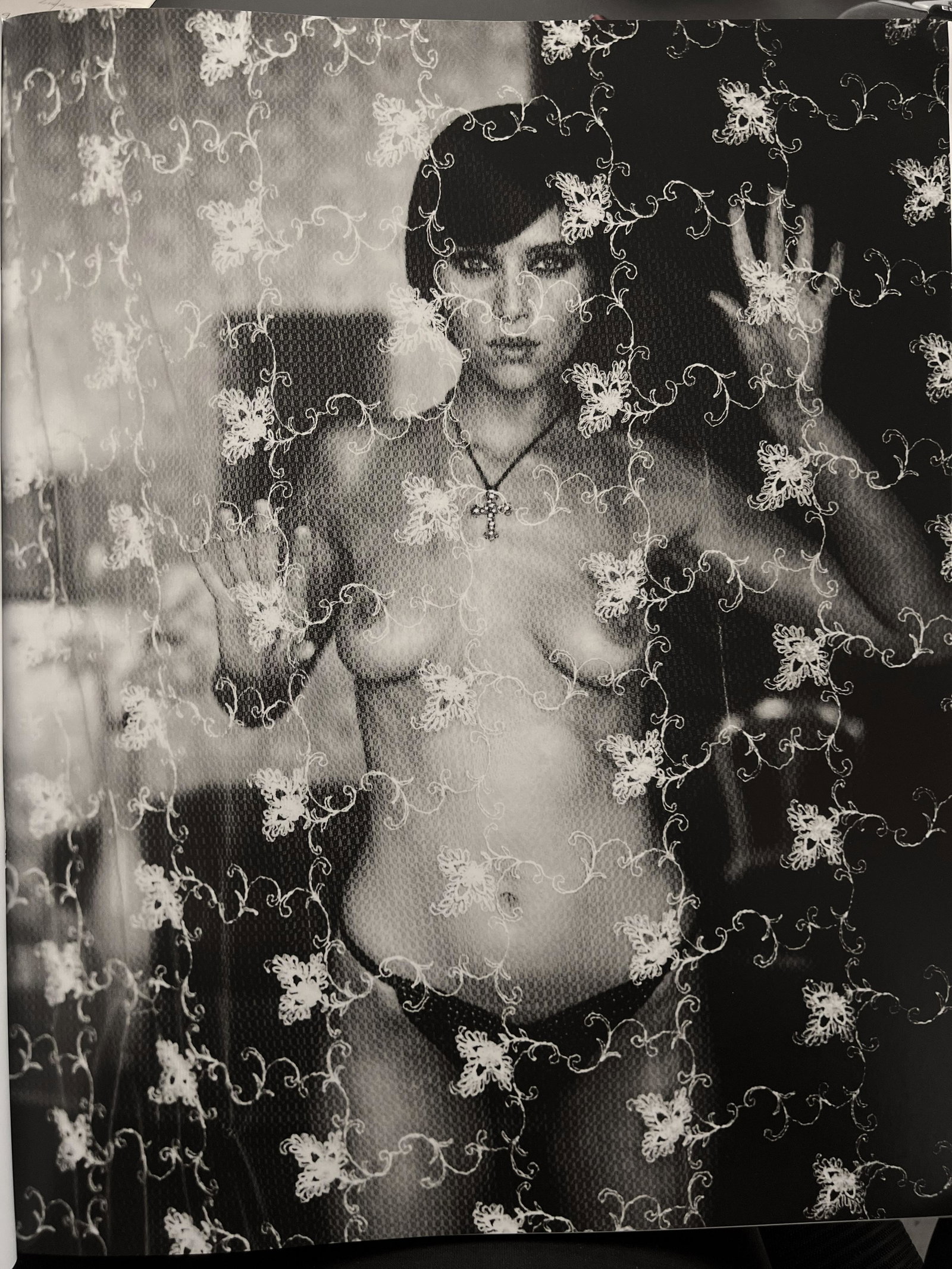 Marc Lagrange - Marina behind-the curtain, 2004: Photographer: Marc Lagrange was a Belgian photographer known for his nude portraits of female figures. Lagrange created dream-like and fantastical narrative pictures populated by beautiful nudes that 