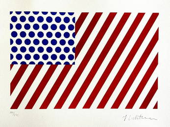 ROY LICHTENSTEIN 'FLAG - 1986' LIMITED EDITION LITHOGRAPH