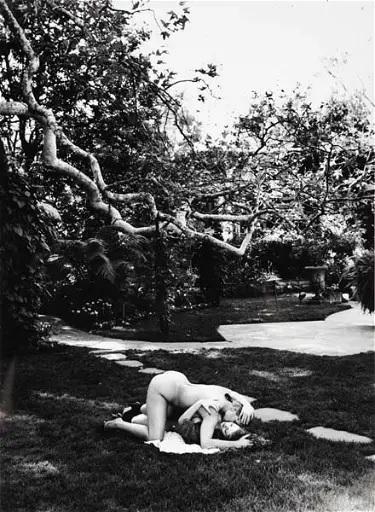 HELMUT NEWTON, In Robert's Garden, Beverly Hills, 1991: Photographer: Helmut Newton (Germany, 1920 - 2004) - best known for his erotically charged highly stylized images, Helmut Newton was one of the most influential fashion photographers of all time.Title