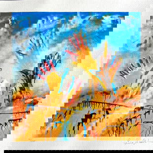 Paul Mccartney 'Un-Titled' 1997, Limited edition lithograph: Paul McCartney "Un-Titled" Lithograph from an original work by Paul McCartney, printed in 1997 32x32 cm. Edition of 275 Numbered in pencil Signature: Paul McCartney's signature is on the plate