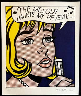 Roy Lichtenstein 'The Melody Haunts My Dreams - 1986' Limited Edition Lithograph: Roy Lichtenstein "The melody haunts my dreams" Lithograph of an original work by Roy Lichtenstein, printed in 1986. 33 x 40 cm 275 hand-numbered copies The progressive number may be different from