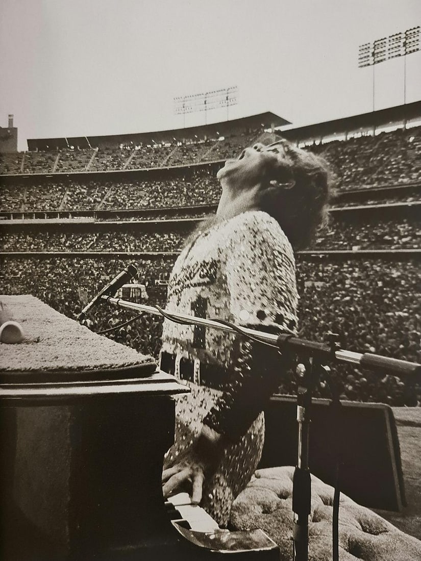 Terry ONeill, Elton John At Dodger Stadium In Los Angeles, 1975 (1 of 1)