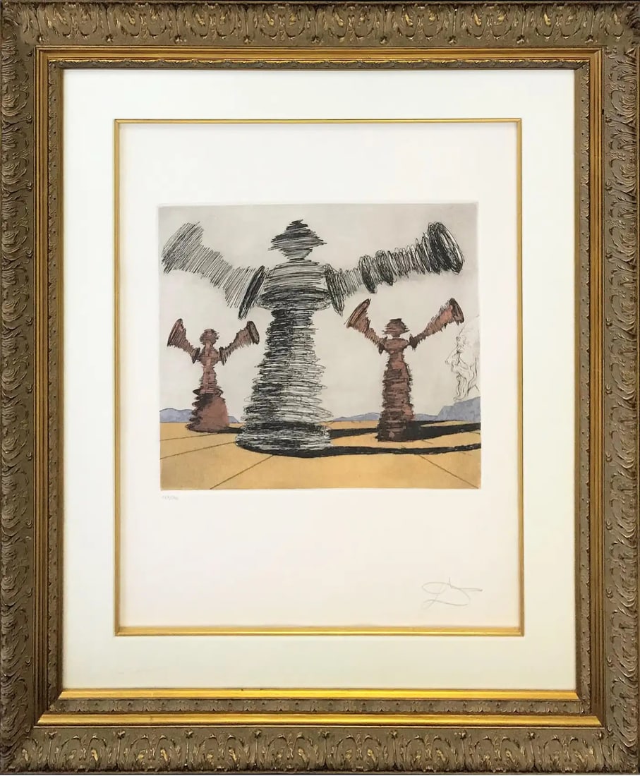 Salvador DalÃ­Â­ THE SPINNING MAN (FRANK HUNTER AUTHENTICATED) 1981 (1 of 4)