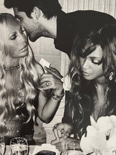 Mario Testino, Donatella Versace & Beyonce Knowls, Milan, 2002: Photographer: Mario Eduardo Testino Silva OBE HonFRPS is a Peruvian fashion and portrait photographer. His work has featured internationally in magazines such as Vogue, V Magazine, Vanity Fair and