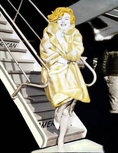 Steve Kaufman MARILYN - BABY IT'S COLD OUTSIDE! 1995-2005: Hand signed by the artist on verso. Hand Painted Unique Silkscreen on Canvas. Artwork is in excellent condition. Canvas is not stretched. Certificate of authenticity included. Creator: Steve Kaufman (