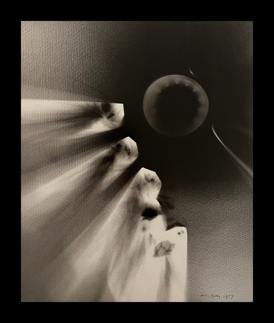 Man Ray, Rayograph, 1927: Photographer: Man Ray (American born, 1890 - 1976) - Considered one of the most influential artists of the 20th century Man Ray lived most of his life in Paris, France. Best described as a modernist,