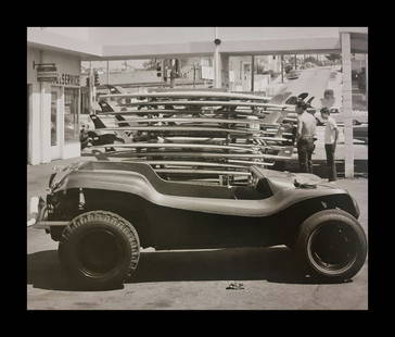 Leroy Grannis, Bing Surfboards, Hermosa Beach, 1962: Photographer: LeRoy Grannis (1917-2011) captured the early surf lifestyle of Southern California unlike any other of his generation. Subject/Title: Bing Surfboards, Hermosa Beach Date Of Negative: 196