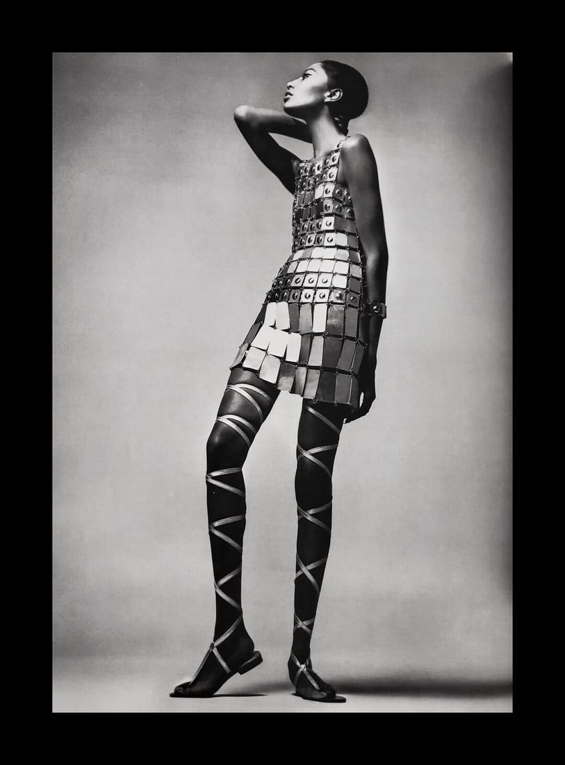 Richard Avedon, Donyale Luna, Dress by Paco Rabanne, New York studio, 1966: Photographer: Richard Avedon (American, 1923 - 2004) - internationally renowned portrait and fashion photographer, one of the most important and influential photographers during the last half of the t