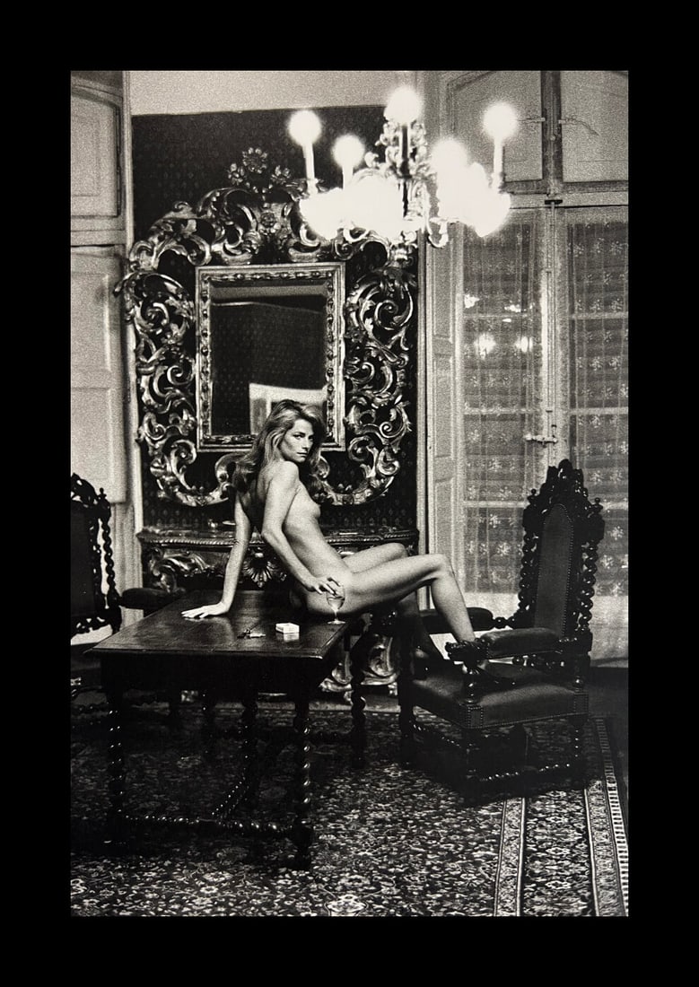 Helmut Newton, Charlotte Rampling at Hotel Nord-Pinus, Arles, 1973: Photographer: Helmut Newton (Germany, 1920 - 2004) - best known for his erotically charged highly stylized images, Helmut Newton was one of the most influential fashion photographers of all time. Titl