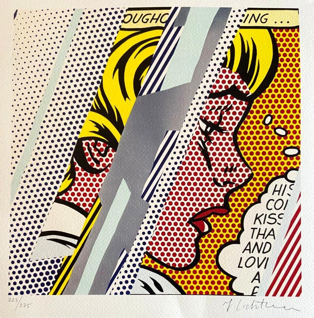 Roy Lichtenstein 'Reflections on girls- 1986' Limited Edition Lithograph (1 of 2)