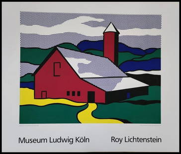 ROY LICHTENSTEIN - RED BARN II 1989 Serigraph: ROY LICHTENSTEIN - RED BARN II 1989 Serigraph Type-1989 Serigraph First edition printing of Lichtenstein's "Red Barn II 1969" Published by Museum Ludwig Koln, Dusseldorf