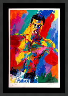 LeRoy Neiman MUHAMMAD ALI - ATHLETE OF THE CENTURY (DUAL SIGNED) 2001: Artist: NEIMAN, LEROY Title: MUHAMMAD ALI - ATHLETE OF THE CENTURY Size: 42 X 28 INCHES Year: 2001 Medium: SERIGRAPH Edition: OF 850 Description: Hand signed and numbered by the artist and Muhammad Al