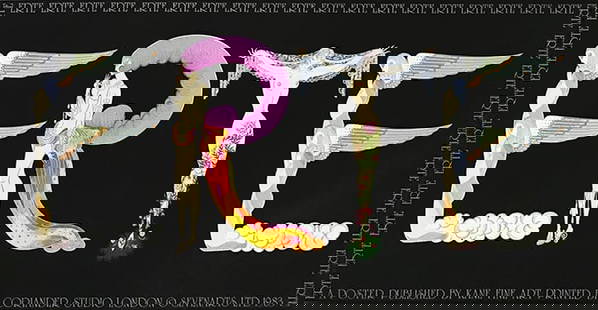 ERTE ROMAIN, ALPHABET POSTER, 1983,: Artist: ERTE, ROMAIN Title: ALPHABET POSTER Size: 15.25 X 29 INCHES Year: 1983 Medium: POSTER Description: Artwork is in excellent condition. Certificate of authenticity included. Published by Kane Fi