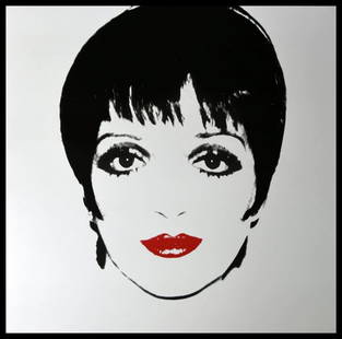 Andy Warhol, Liza Minnelli, 1976, b/w Silkscreen,: Warhol, Andy (After) Liza Minnelli, 1976, b/w Silkscreen, not signed and numbered, Images size 36 x 36 inches (91.5 x 91.5 cm) very good condition Provenance: Private Collection, New York.
