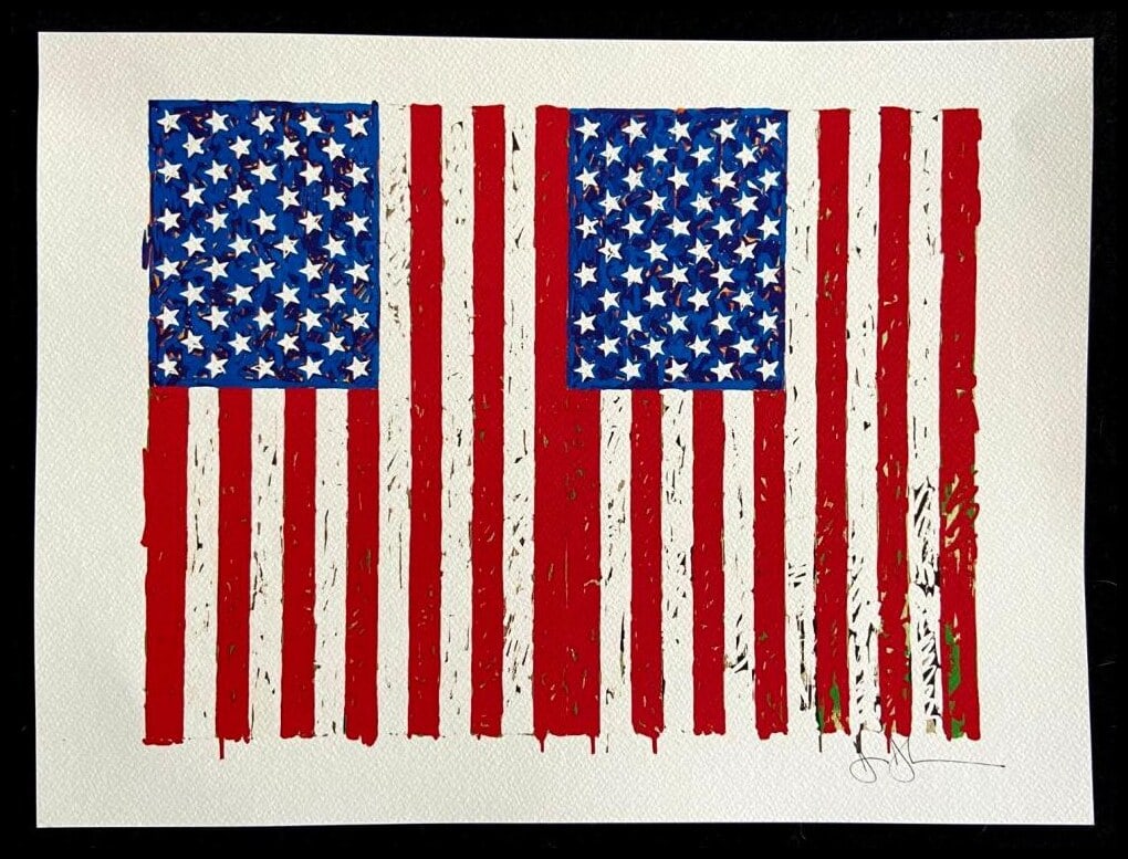 Jasper Johns 'Flage' 1978, limited edition lithograph (1 of 2)