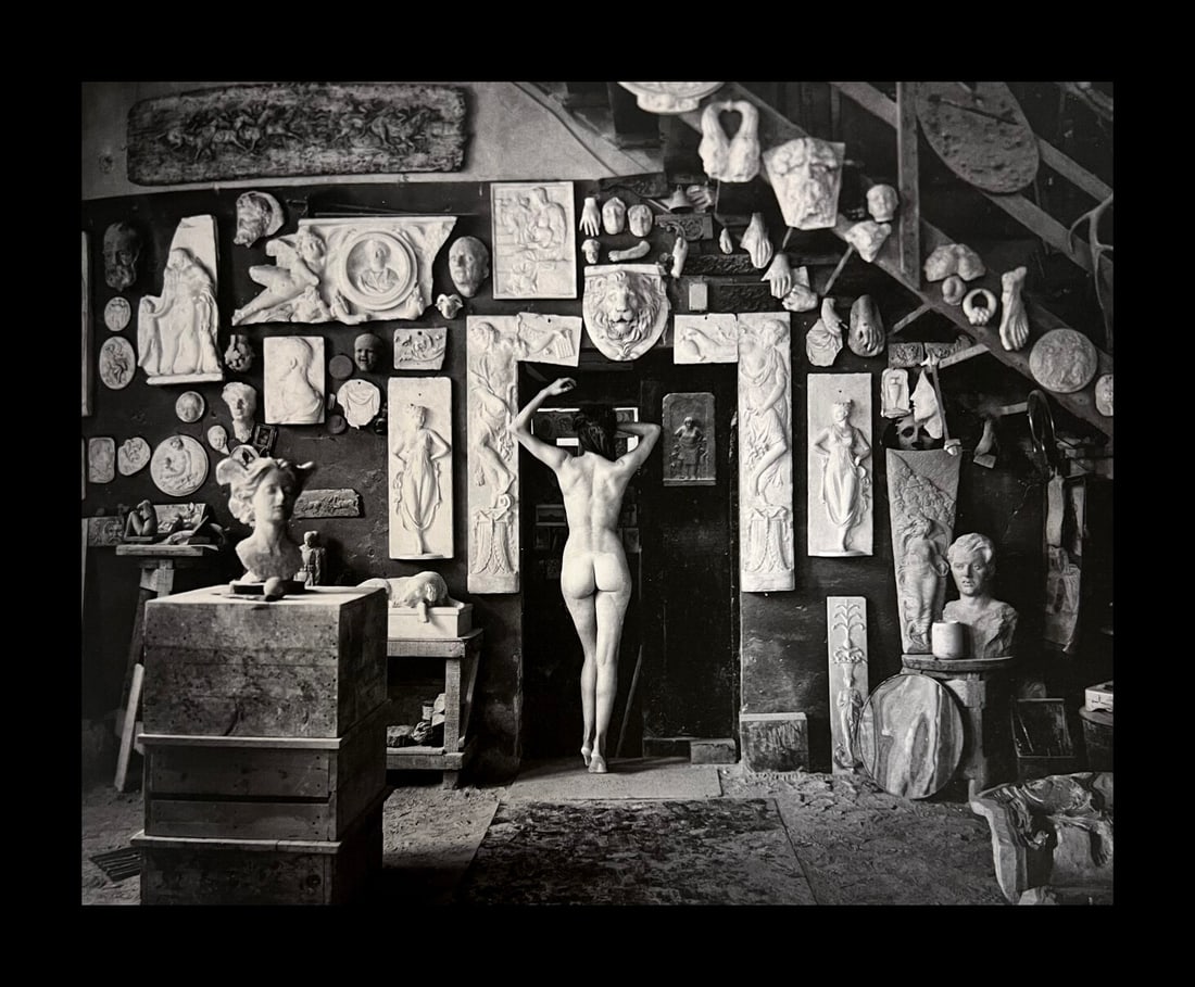 Marc Lagrange, Atelier Pietrasanta II, 2013: Photographer: Marc Lagrange was a Belgian photographer known for his nude portraits of female figures. Lagrange created dream-like and fantastical narrative pictures populated by beautiful nudes that