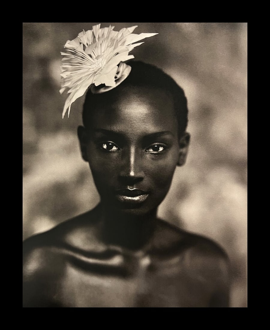 Marc Lagrange, Black Flower, 2008: Photographer: Marc Lagrange was a Belgian photographer known for his nude portraits of female figures. Lagrange created dream-like and fantastical narrative pictures populated by beautiful nudes that
