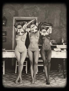 Marc Lagrange, Upside Down, 2000's: Photographer: Marc Lagrange was a Belgian photographer known for his nude portraits of female figures. Lagrange created dream-like and fantastical narrative pictures populated by beautiful nudes that