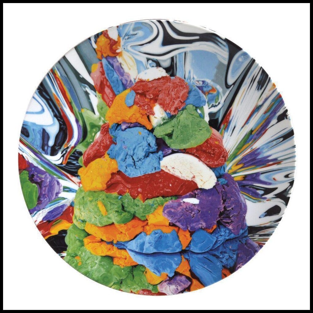 Jeff Koons "Play-Doh Coupe -2014" Screenprint On: Artist: Jeff Koons Title: "Play-doh Coupe" Year: 2014 Medium: Screenprint on Porcelain Plate Edition: XX/2500 Signature: Signed Verso in Red And Numbered With Bernardaud Markings And Stamp Size: 12.60