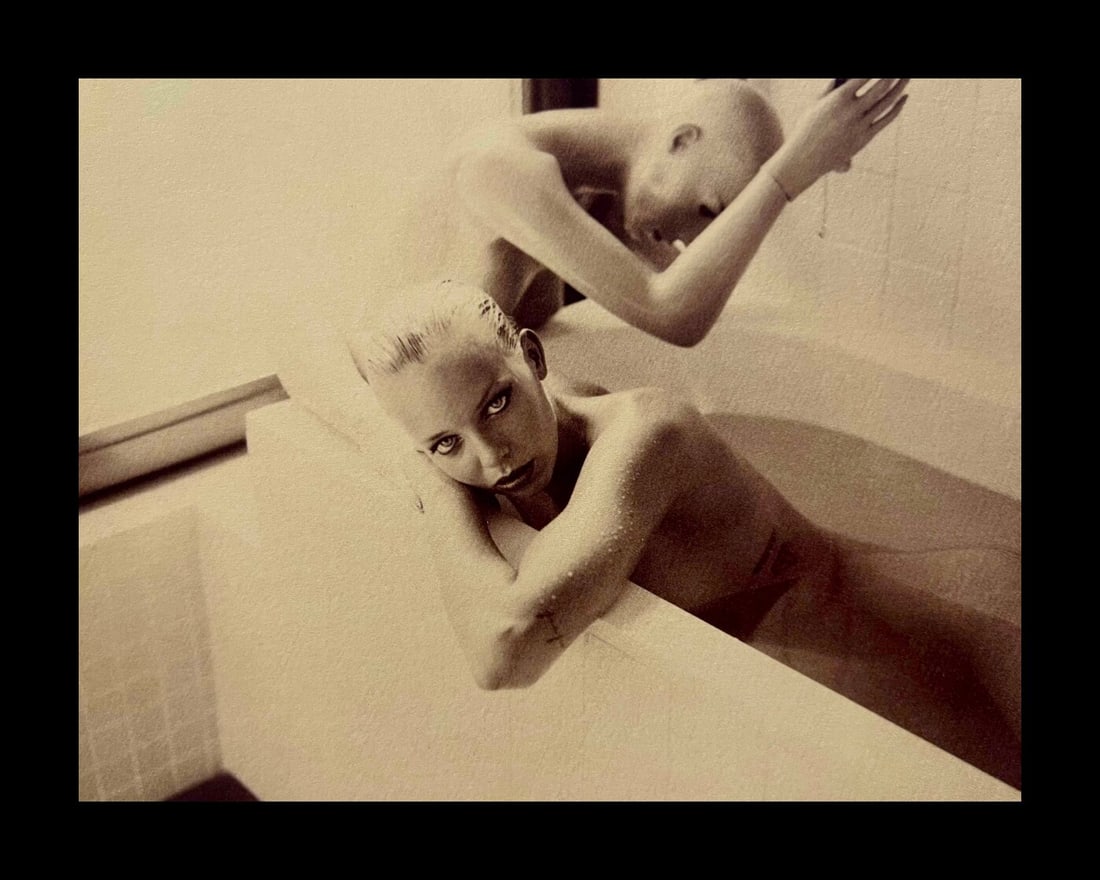 Marc Lagrange, Fond I, 2012: Photographer: Marc Lagrange was a Belgian photographer known for his nude portraits of female figures. Lagrange created dream-like and fantastical narrative pictures populated by beautiful nudes that