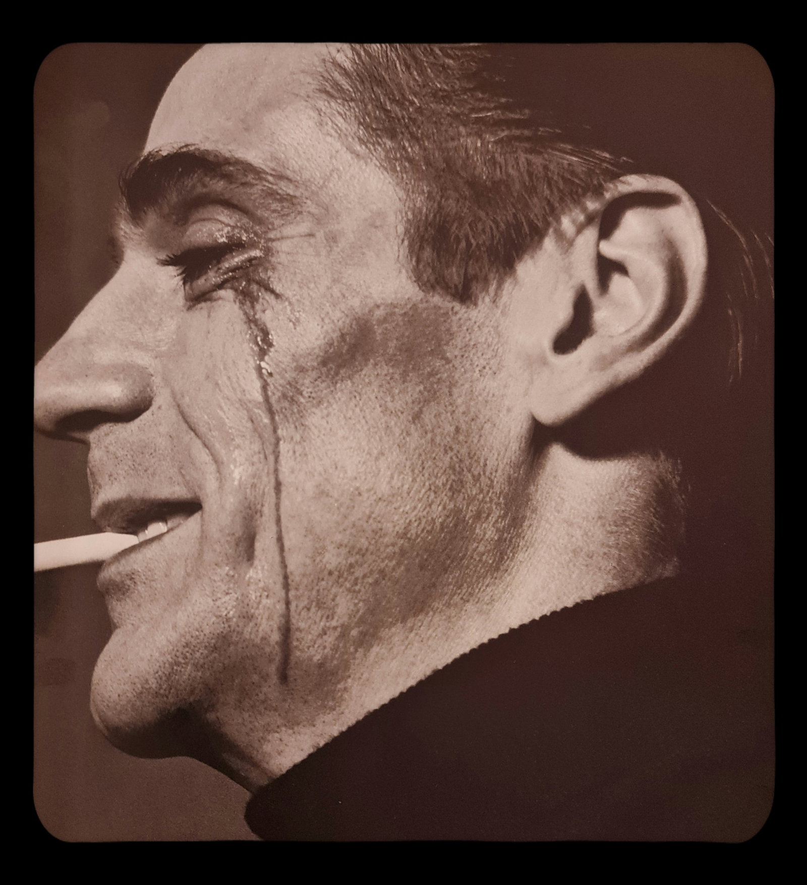 Michel Compte, Actor Jeremy Irons, 1990: Photographer: Michel Comte (born 19 February 1954) is a Swiss artist, filmmaker, fashion and portrait photographer. Subject/Title: Frida Kahlo Date Of Negative: 1990 Type Of Print: Sheet Fed Photograv