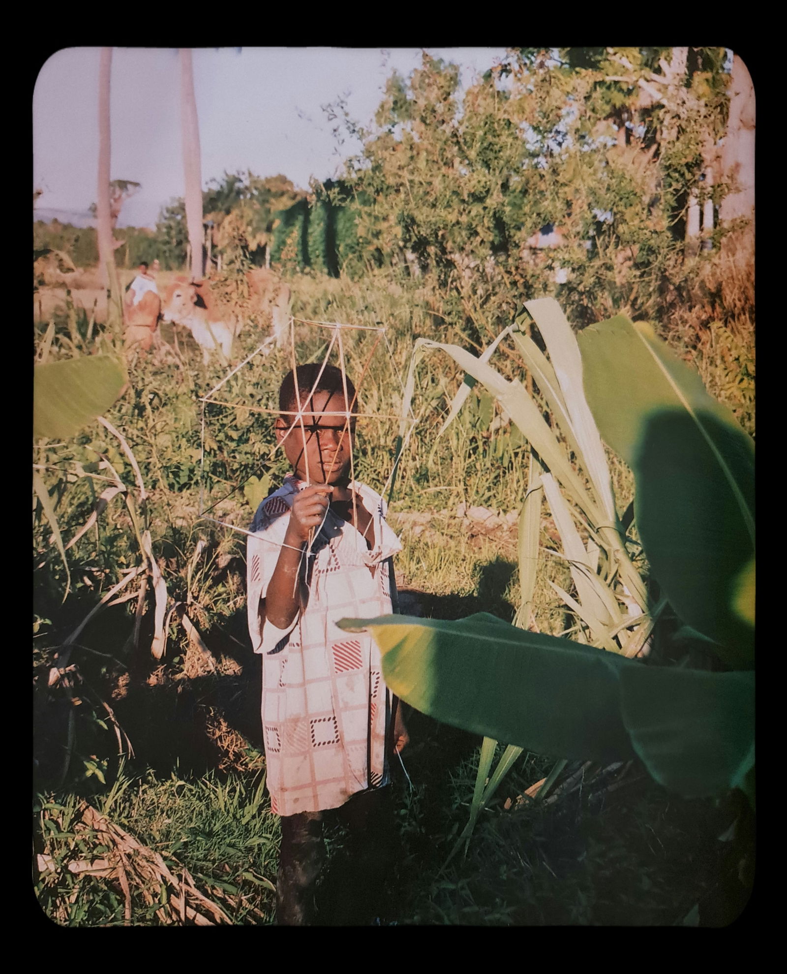 Michel Compte, Boy with homemade toy, old slave plantation, Haiti, 1997: Photographer: Michel Comte (born 19 February 1954) is a Swiss artist, filmmaker, fashion and portrait photographer. Subject/Title: Frida Kahlo Date Of Negative: 1997 Type Of Print: Sheet Fed Photograv