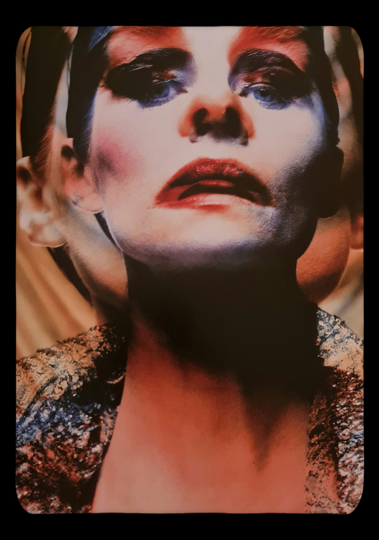 Michel Compte, Charlotte Rampling double face exposure, 1989: Photographer: Michel Comte (born 19 February 1954) is a Swiss artist, filmmaker, fashion and portrait photographer. Subject/Title: Frida Kahlo Date Of Negative: 1989 Type Of Print: Sheet Fed Photograv