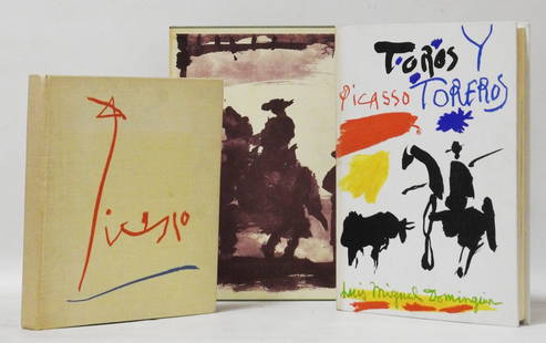 LUIS MICHEL DOMINGUIN: Luis-Michel DOMINGUIN - Georges BOUDAILLE et Pablo PICASSOToros y toreros, Paris, aux editions Cercle d'art, 1961Un volume in folio abondamment illustre de reproductions en noir et en couleur de