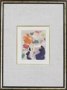 JACQUES VILLON (GASTON DUCHAMP, DIT): Jacques Villon (Gaston Duchamp, dit) (1875-1963)Composition en couleursAquatinteTrace de justification et signature au graphite dans la marge17 x 14.5 cmPorte au revers le tampon de la Galerie