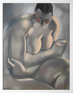 OTERO: Mariano OTERO (ne en 1942) Nu feminin Pastel. Signe en bas gauche. 46 x 35 cm. .