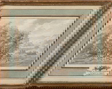 Dirk LANGENDYK (Rotterdam, 1748-1805): Le naufrage. Lavis dâ€™encre signe en bas a droite. Date: Dirk LANGENDYK (Rotterdam, 1748-1805): Le naufrage. Lavis dâ€™encre signe en bas a droite. Date 1788. 10,5 x 16,5 cm.