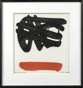 Pierre SOULAGES (1919-2022): Lithographie nÂ°30. 1972. Signe en bas a droite et annote epreuve d