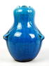 LACHENAL : Vase coloquinte en ceramique craquele turquoise. H 28 cm (petits eclats)