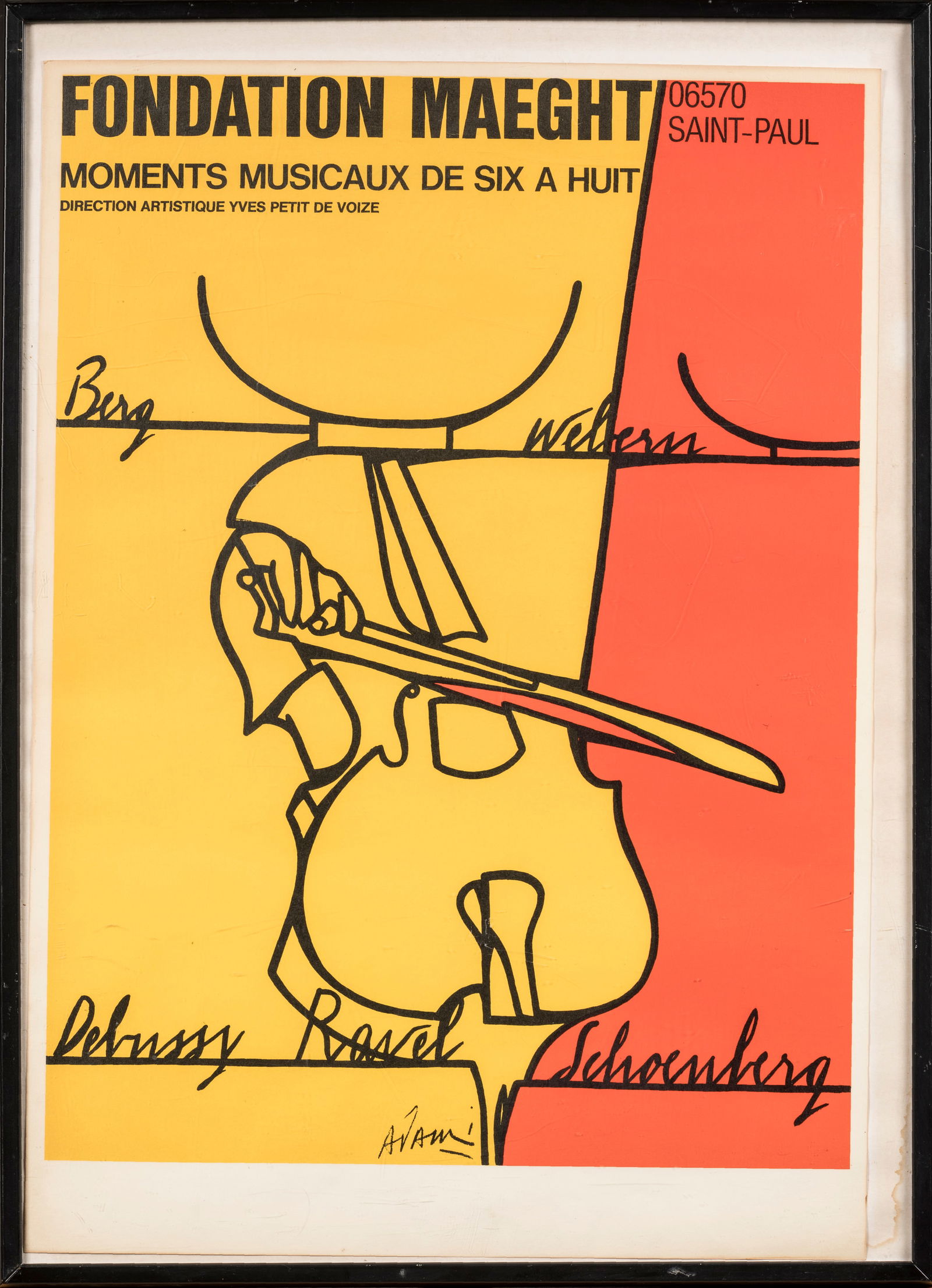Valerio ADAMI (ne en 1935) d'apres "Moments musica: Valerio ADAMI (ne en 1935) d'apres"Moments musicaux de six a huit" sous la Direction artistique d'Yves Petit De VoizeFondation Maeght Estampe en couleur66 x 45,5 cm