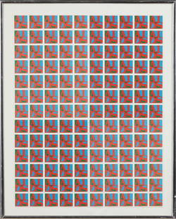 GENERA IDEA - XXeme Planche de 143 timbres "Aids": GENERA IDEA - XXemePlanche de 143 timbres "Aids"etats Unis - Campagne antisida - 198843,5 x 33,5 cm