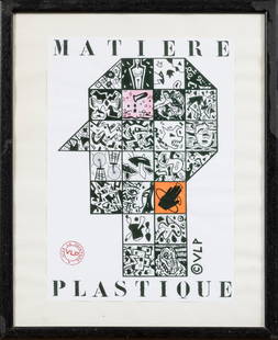 VLP (Vive La Peinture) - Collectif Matiere plastiq: VLP (Vive La Peinture) - CollectifMatiere plastiqueSerigraphie rehausseeSignee42 x 29,5 cm