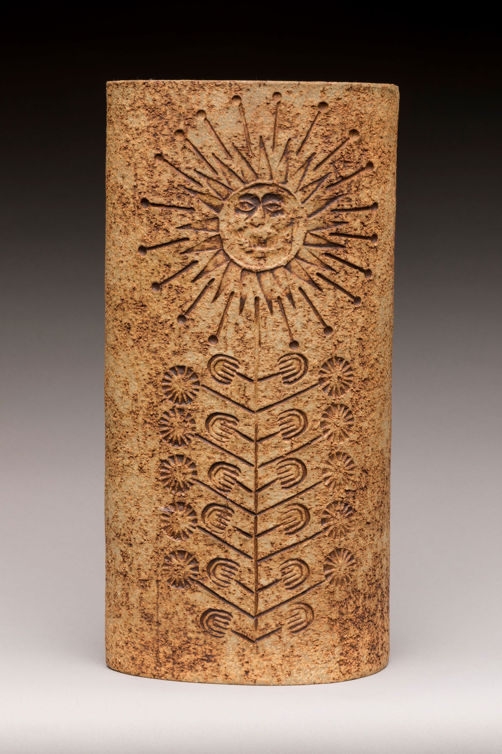 Roger CAPRON (1922-2006) Vase en gres de forme har (1 of 1)