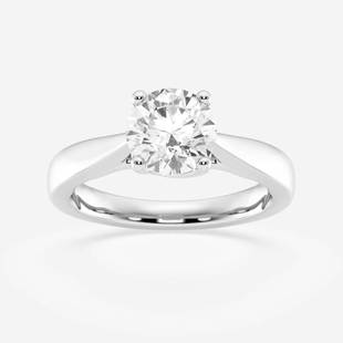 1 1/2 ctw Round Diamond Floral Solitaire Engagement Ring Platinum: Lab Grown 1 1/2 ctw Round Diamond Floral Solitaire Engagement Ring Platinum Style: Solitaire Engagement Ring Total Carat Weight: 1 1/2 ctw Centerstone Carat Wt: 1.50 Centerstone Count: 1 