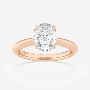 2 ctw Oval Diamond Double Prong Solitaire Engagement Ring 14K Rose Gold: Lab Grown 2 ctw Oval Diamond Double Prong Solitaire Engagement Ring 14K Rose Gold Style: Solitaire Engagement Ring Total Carat Weight: 2 ctw Centerstone Carat Wt: 2.00 Centerstone Count: