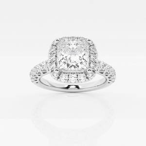 1 2/3 ctw Princess Diamond Royal Crown Halo Engagement Ring 14K White Gold