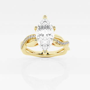 1 5/8 ctw Marquise Diamond Intertwined Engagement Ring 14K Yellow Gold: Lab Grown 1 5/8 ctw Marquise Diamond Intertwined Engagement Ring 14K Yellow Gold Style: Side Stone Engagement Ring Total Carat Weight: 1 5/8 ctw Centerstone Carat Wt: 1.50 Centerstone