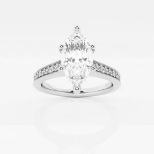1 ctw Marquise Diamond Engagement Ring with Channel Side Accents Platinum: Lab Grown 1 ctw Marquise Diamond Engagement Ring with Channel Side Accents Platinum Style: Side Stone Engagement Ring Total Carat Weight: 1 ctw Centerstone Carat Wt: 0.75 Centerstone