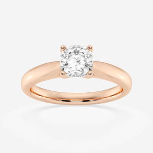 1 ctw Cushion Diamond Cathedral Solitaire Engagement Ring 14K Rose Gold: Lab Grown 1 ctw Cushion Diamond Cathedral Solitaire Engagement Ring 14K Rose Gold Style: Solitaire Engagement Ring Total Carat Weight: 1 ctw Centerstone Carat Wt: 1.0 Centerstone Count: 1