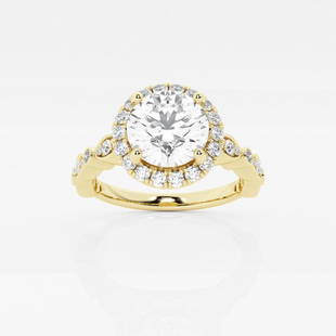 1 ctw Round Diamond Marquise Shape Sides Halo Engagement Ring 14K Yellow Gold: Lab Grown 1 ctw Round Diamond Marquise Shape Sides Halo Engagement Ring 14K Yellow Gold Style: Halo Engagement Ring Total Carat Weight: 1 ctw Centerstone Carat Wt: 0.75 Centerstone Count: