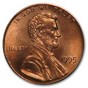 1995 Lincoln Cent BU (Red) (1 of 2)