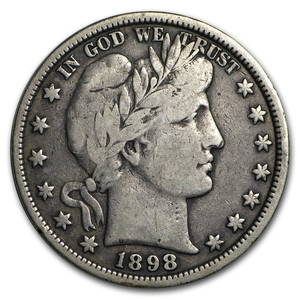 1898 Barber Half Dollar Fine