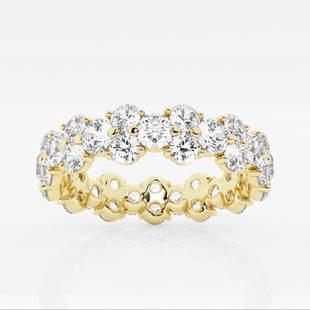 2 1/2 ctw Garland Round Diamond Eternity Band 14K Yellow Gold: Lab Grown 2 1/2 ctw Garland Round Diamond Eternity Band 14K Yellow Gold Style: Eternity Band Total Carat Weight: 2 1/2 ctw Centerstone Carat Wt: 0.07 Centerstone Count: 39 Diamond