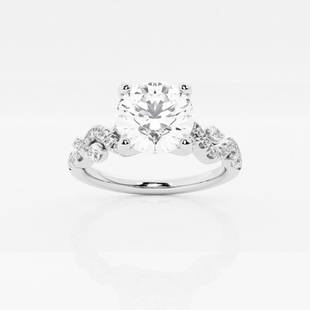 1 1/8 ctw Round Diamond Vine Engagement Ring Platinum: Lab Grown 1 1/8 ctw Round Diamond Vine Engagement Ring Platinum Style: Side Stone Engagement Ring Total Carat Weight: 1 1/8 ctw Centerstone Carat Wt: 0.75 Centerstone Count: 1 Diamond