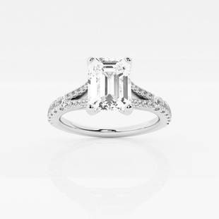 1 ctw Emerald Diamond Split Shank Engagement Ring Platinum: Lab Grown 1 ctw Emerald Diamond Split Shank Engagement Ring Platinum Style: Halo Engagement Ring Total Carat Weight: 1 ctw Centerstone Carat Wt: 0.75 Centerstone Count: 1 Diamond