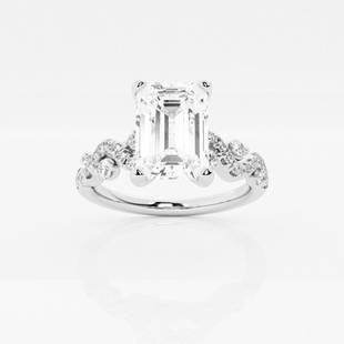 2 3/8 ctw Radiant Diamond Vine Engagement Ring 14K White Gold: Lab Grown 2 3/8 ctw Radiant Diamond Vine Engagement Ring 14K White Gold Style: Side Stone Engagement Ring Total Carat Weight: 2 3/8 ctw Centerstone Carat Wt: 2.0 Centerstone Count: 1 